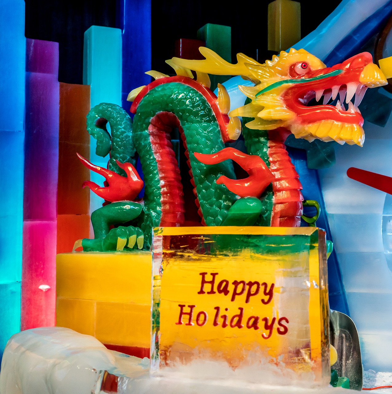 Image - ice sculptures dragon gaylord palms