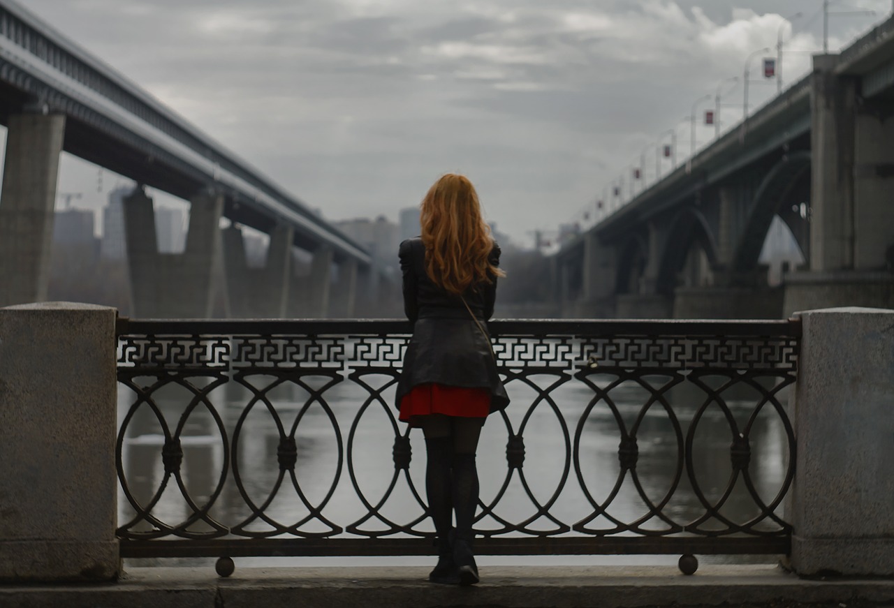 Image - bridges girl autumn redhead quay