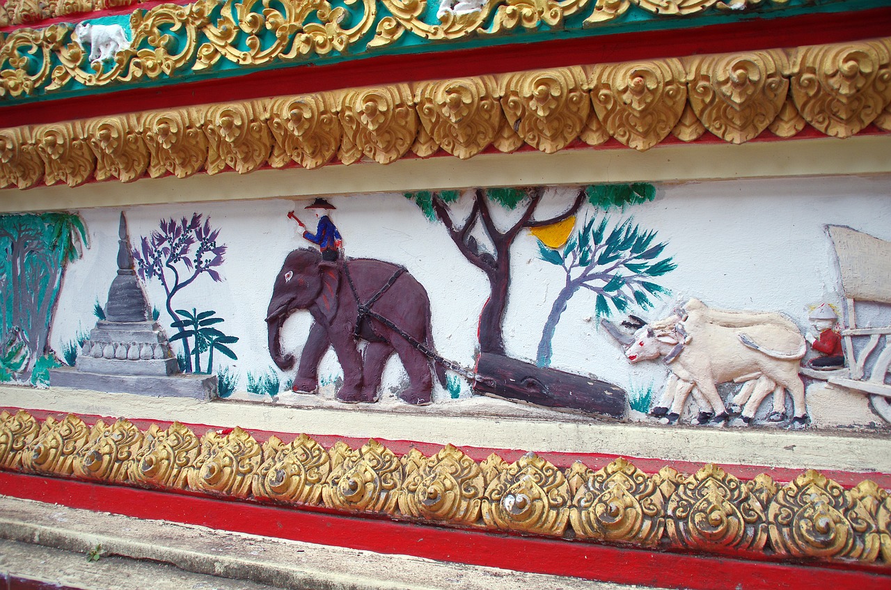 Image - laos vientiane mosaic mural