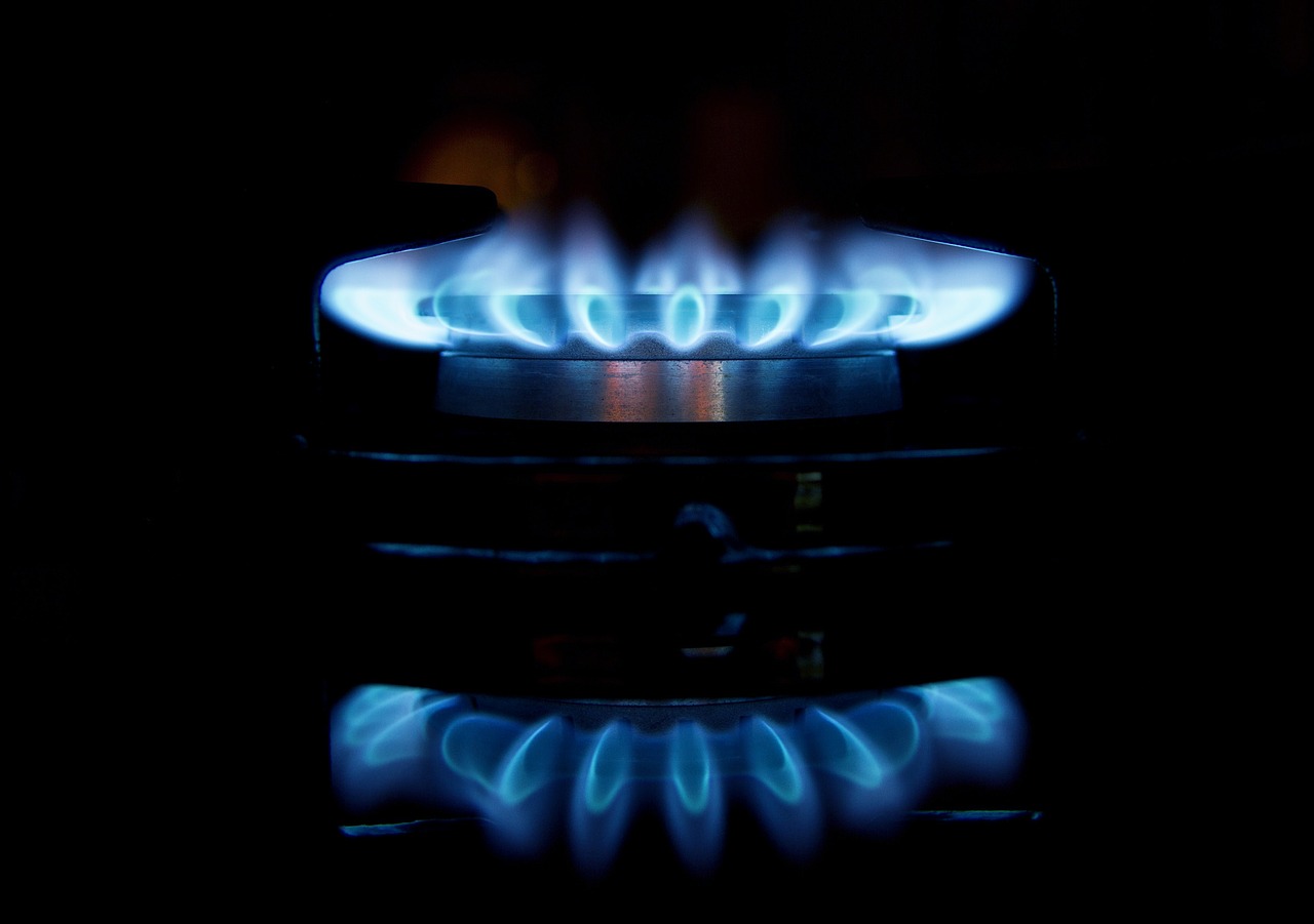 Image - gas flames stove burner fire blue