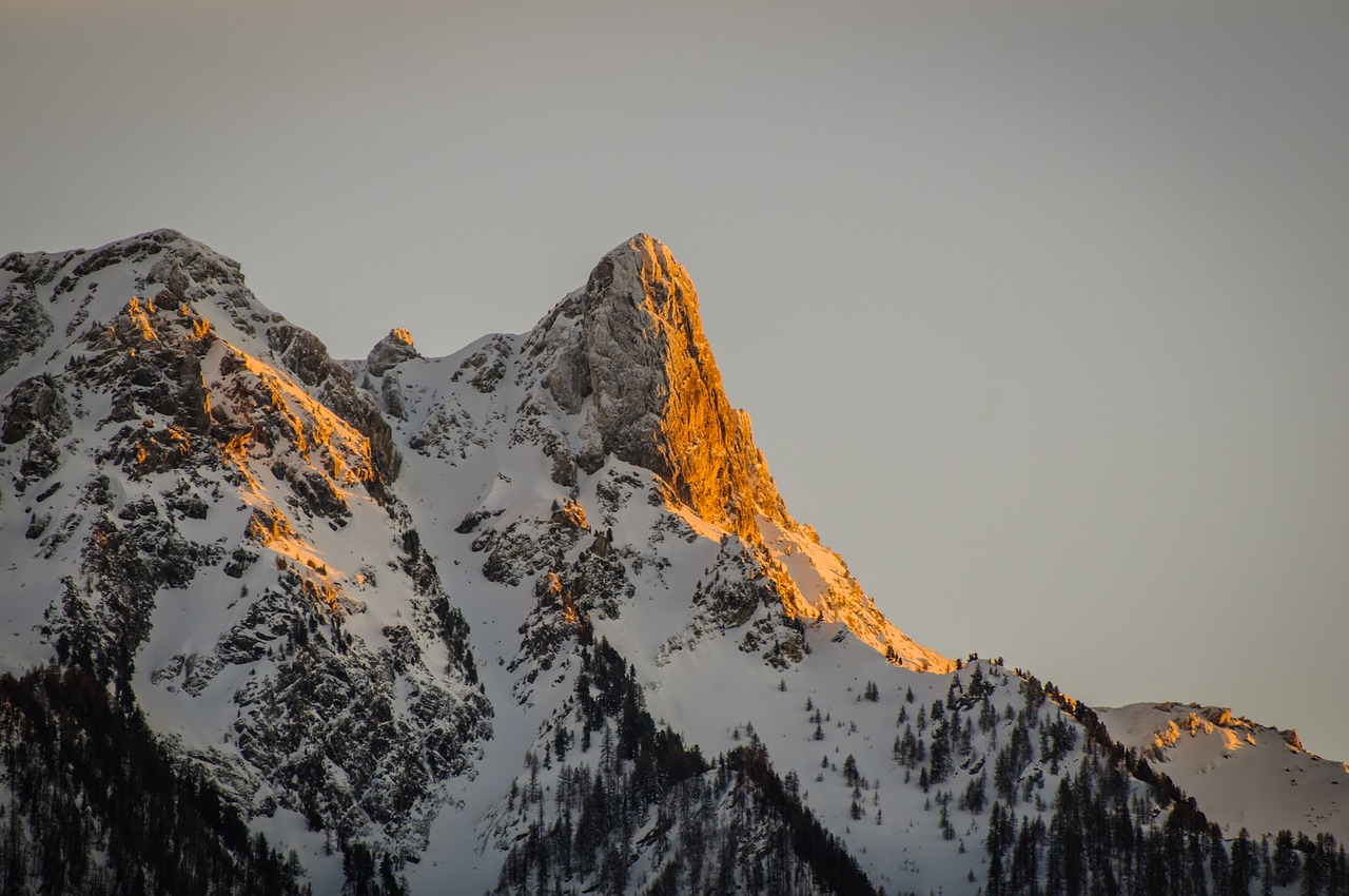 Image - winter alps sun mountain landscape