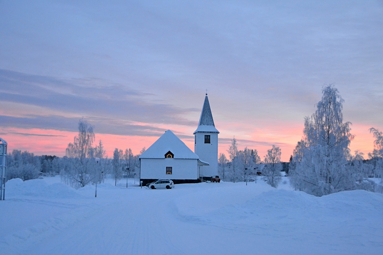 Image - lappland sweden church christmas