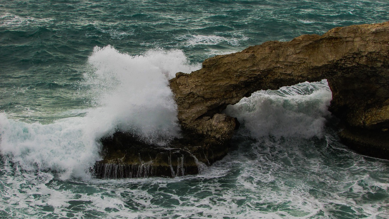 Image - rocky coast natural arch wave wind