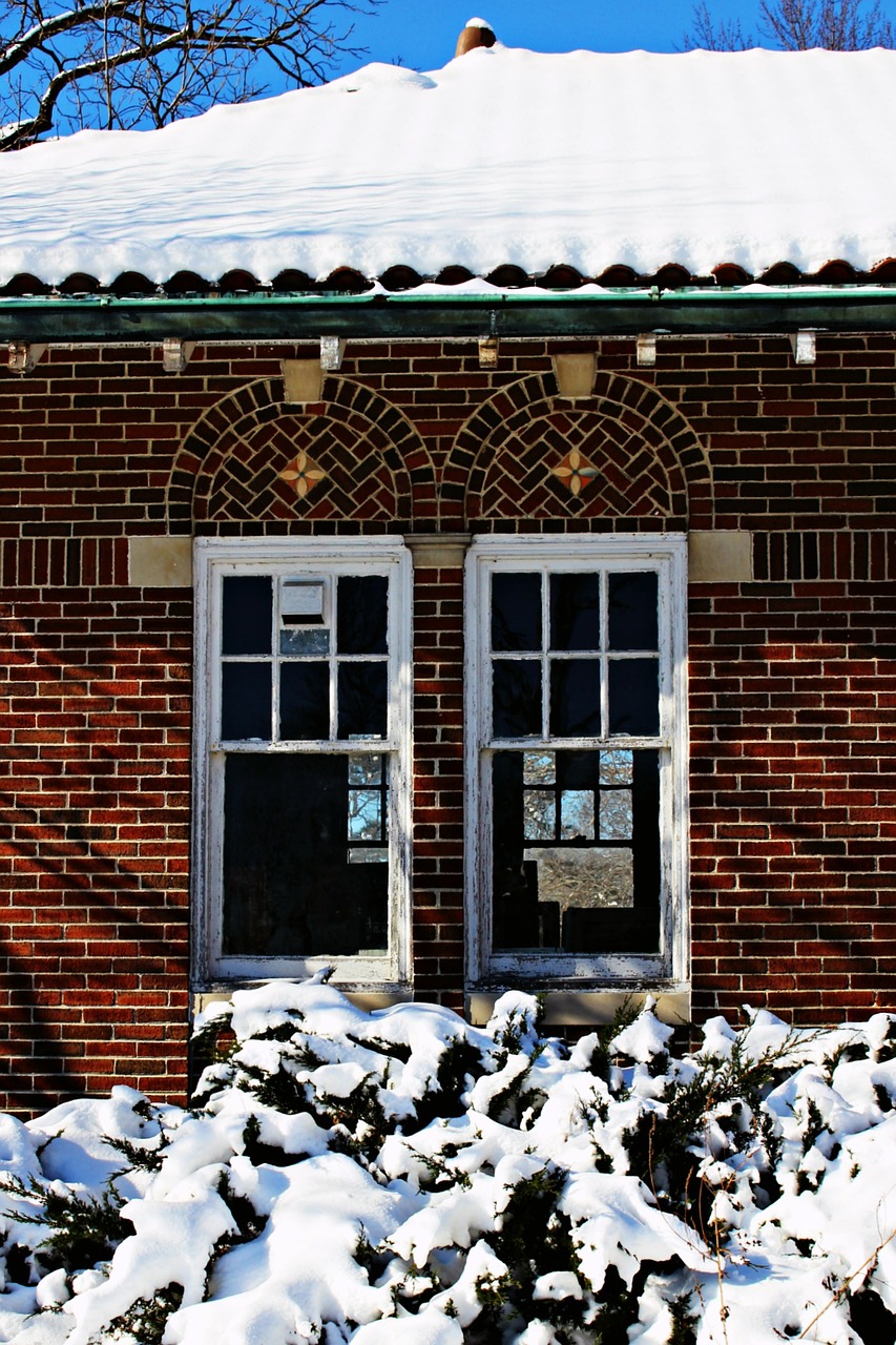 Image - snow brick building abandoned