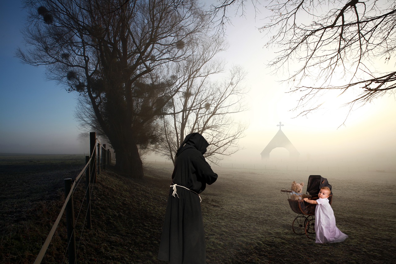 Image - child monk fog orphanage