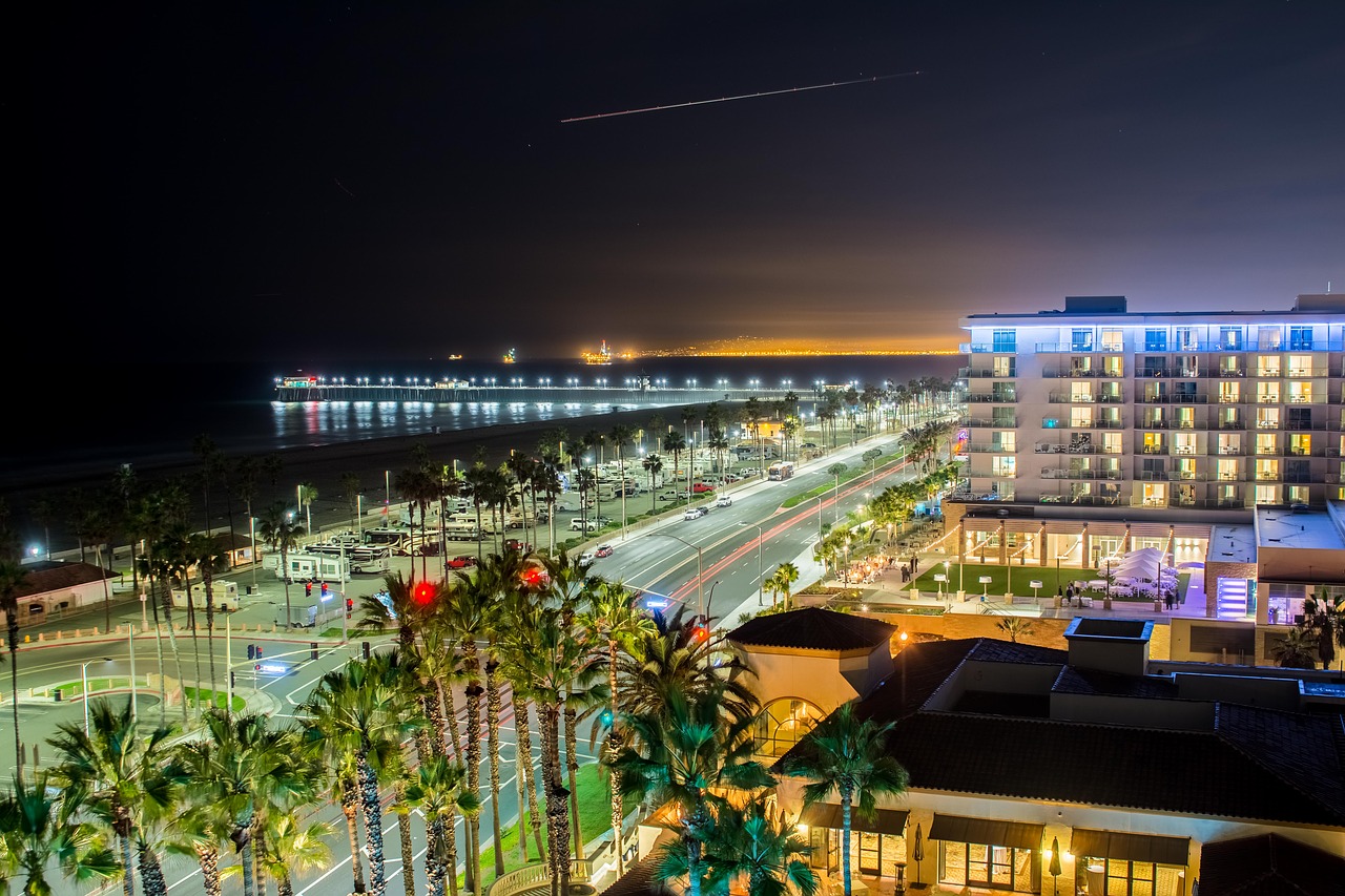 Image - night ocean sky sea travel light