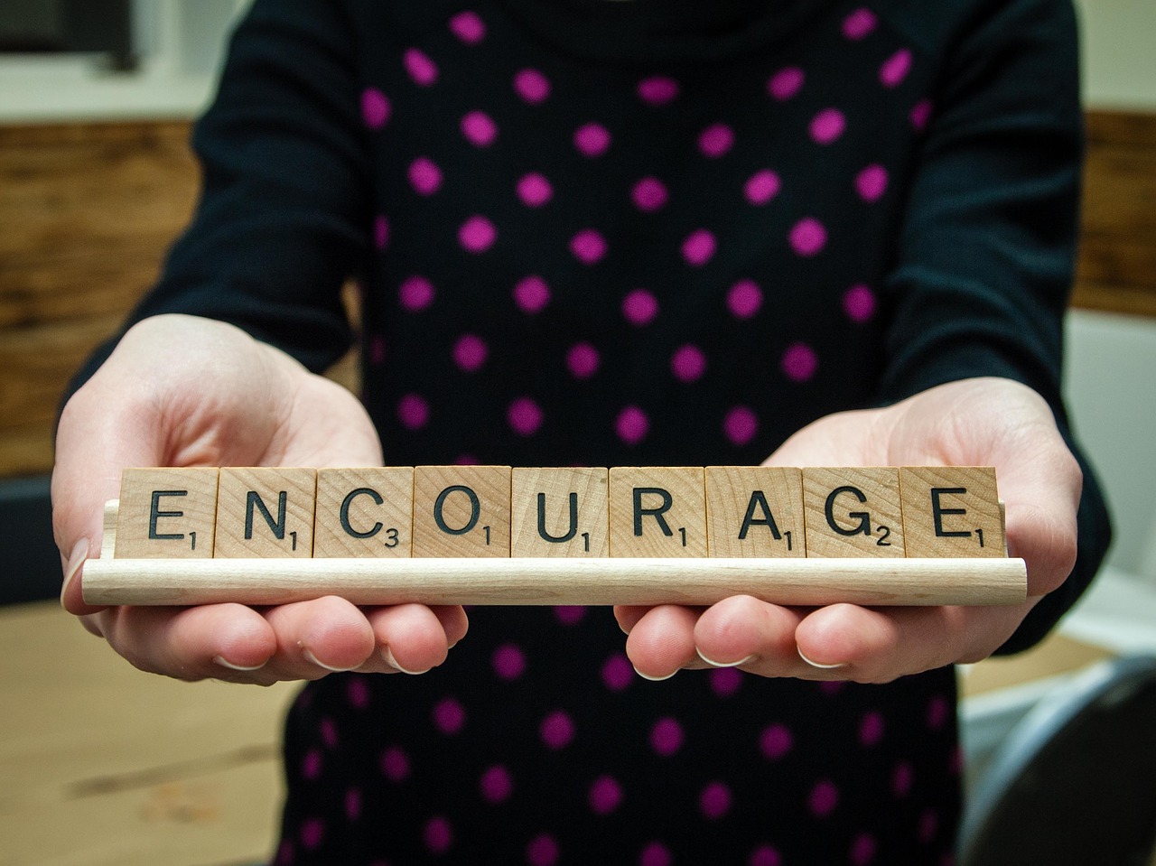 Image - word encourage scrabble tiles