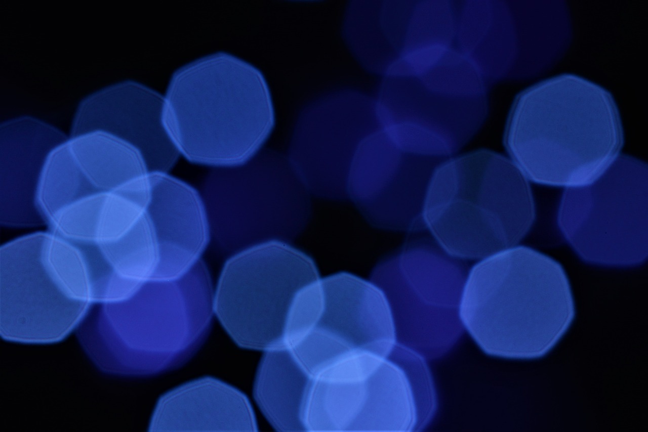 Image - lights defocused stains blue