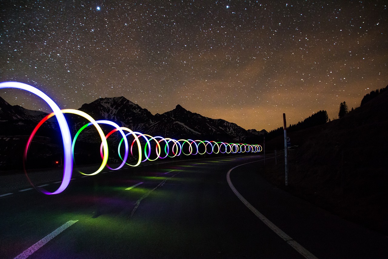 Image - light graffiti road