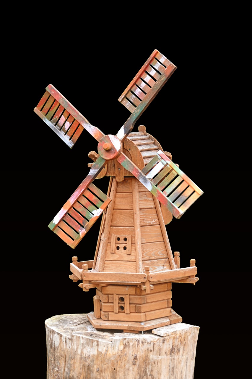 Image - wood model windmill mill deco