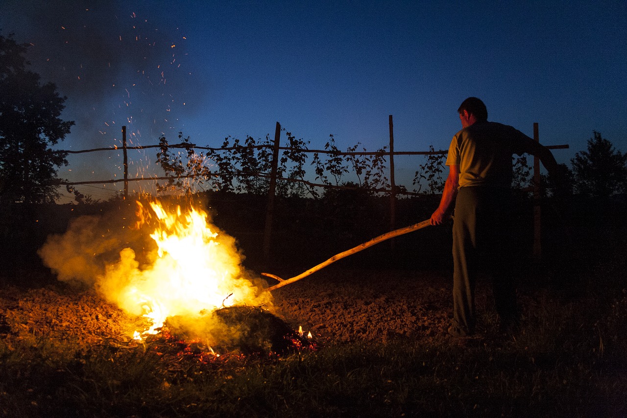 Image - man fire flame burning cleaning