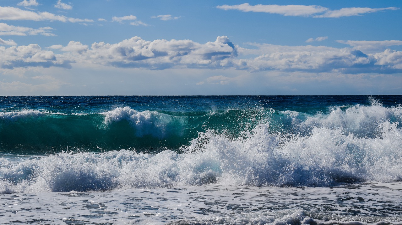 Image - wave smashing sea coast nature