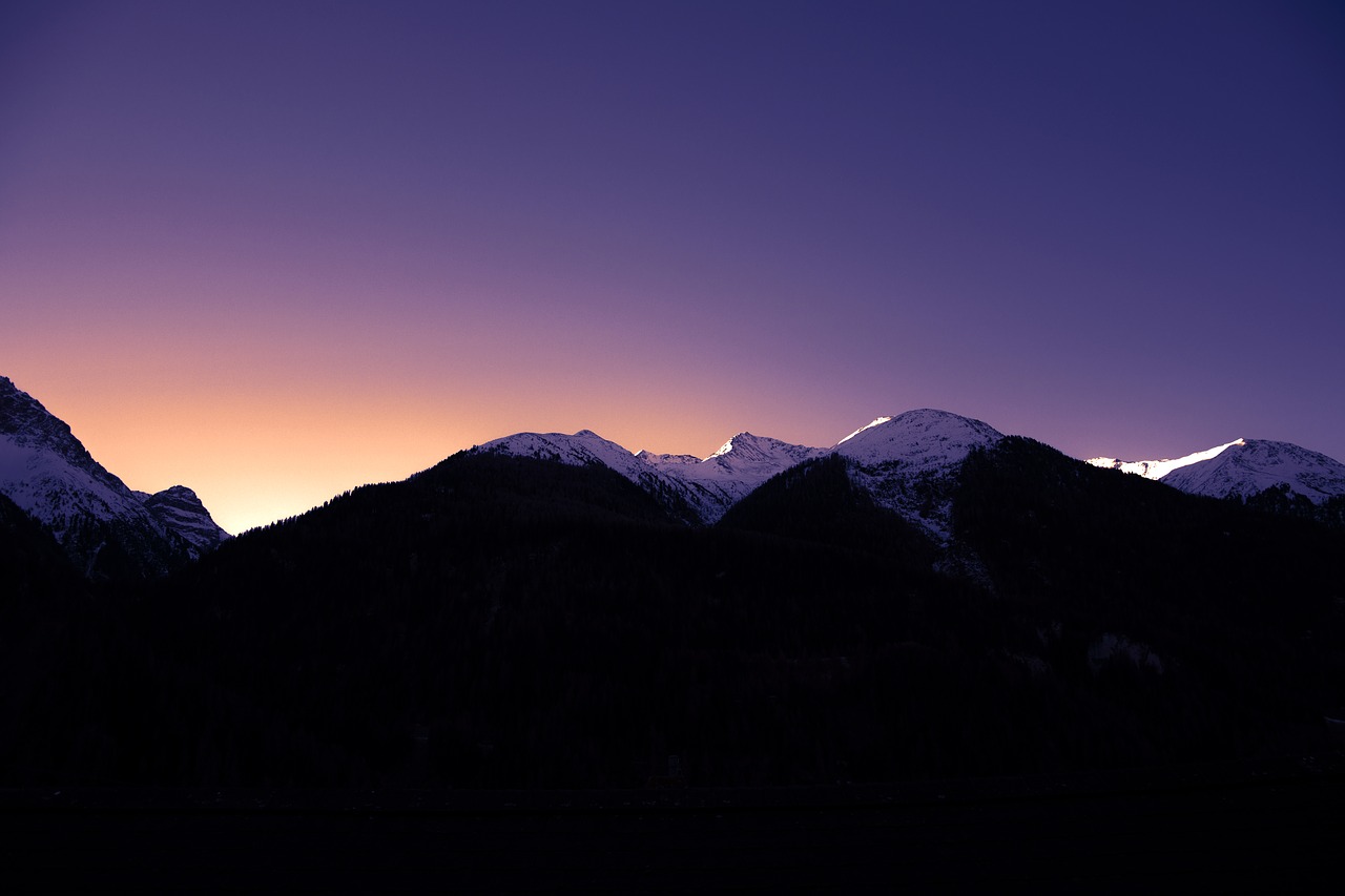 Image - mountains snow winter morgenrot