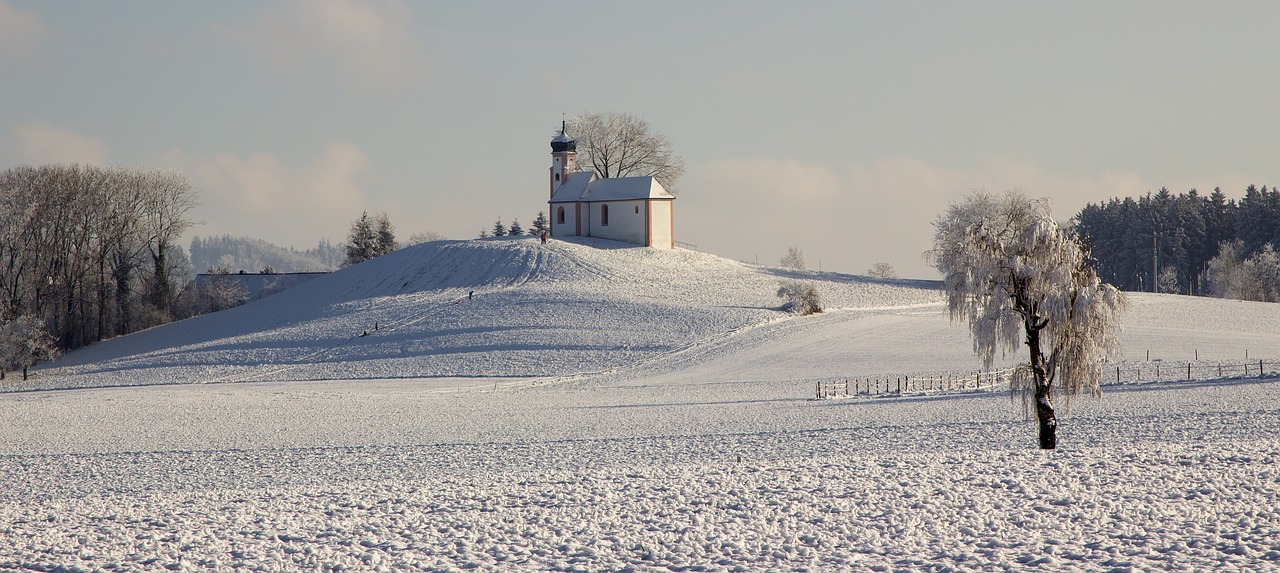 Image - panorama winter chapel upper swabia