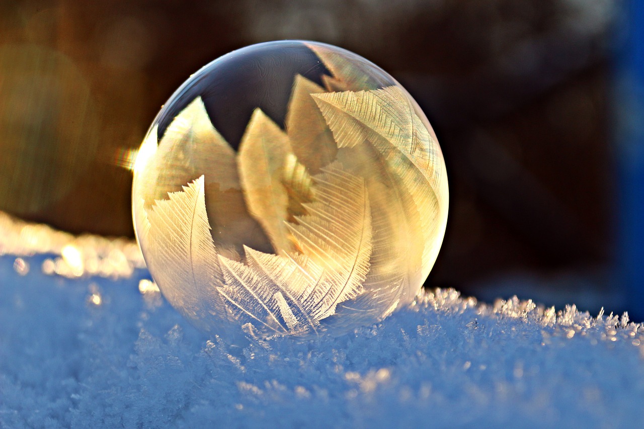 Image - soap bubble frost snow bubble