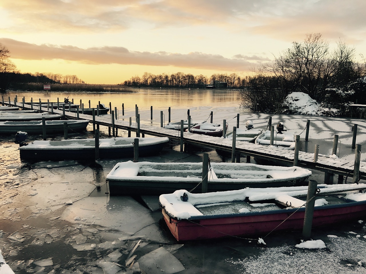 Image - winter berlin wintry snow lake