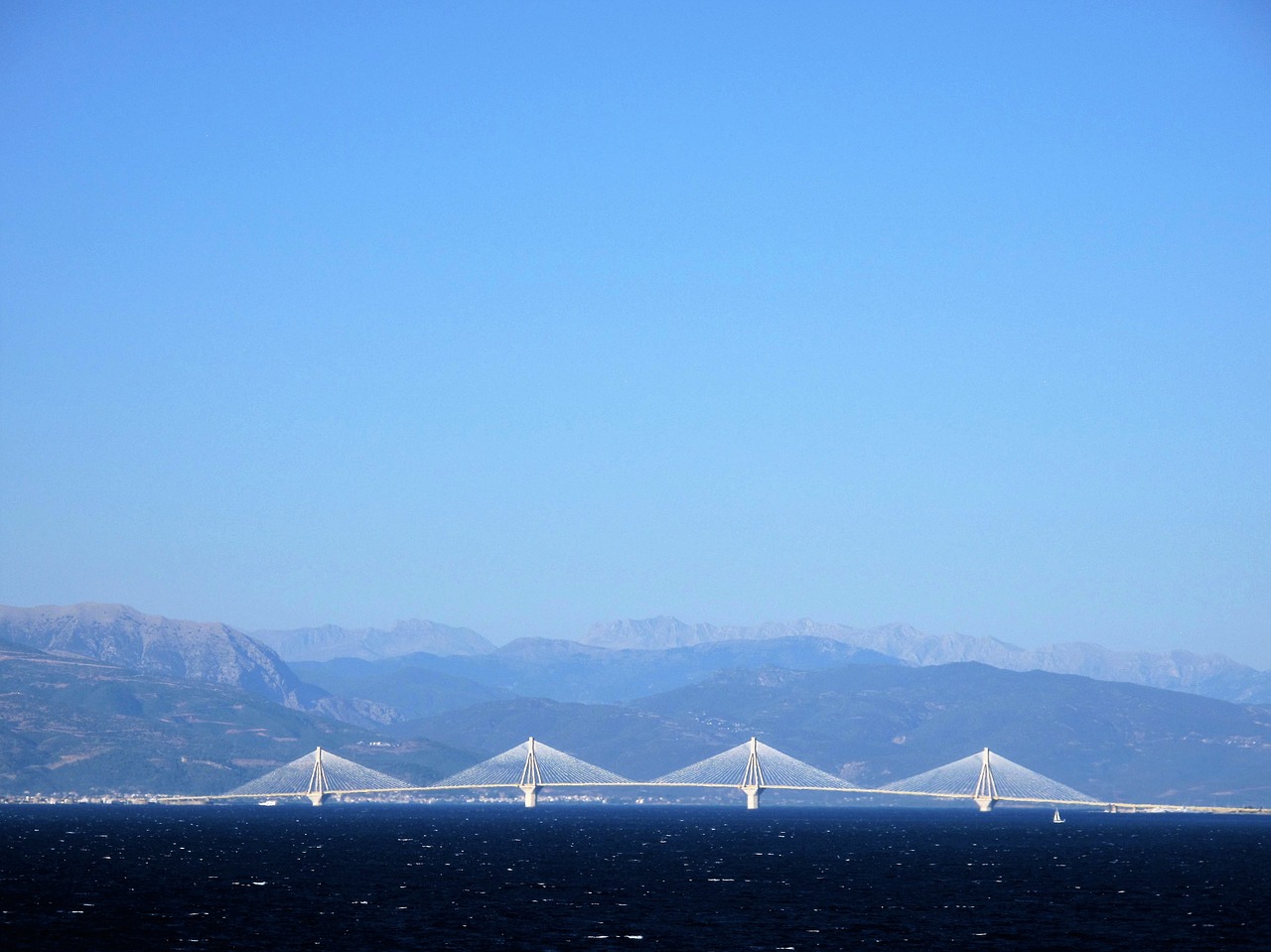 Image - aegean sea bridge blue mood greece