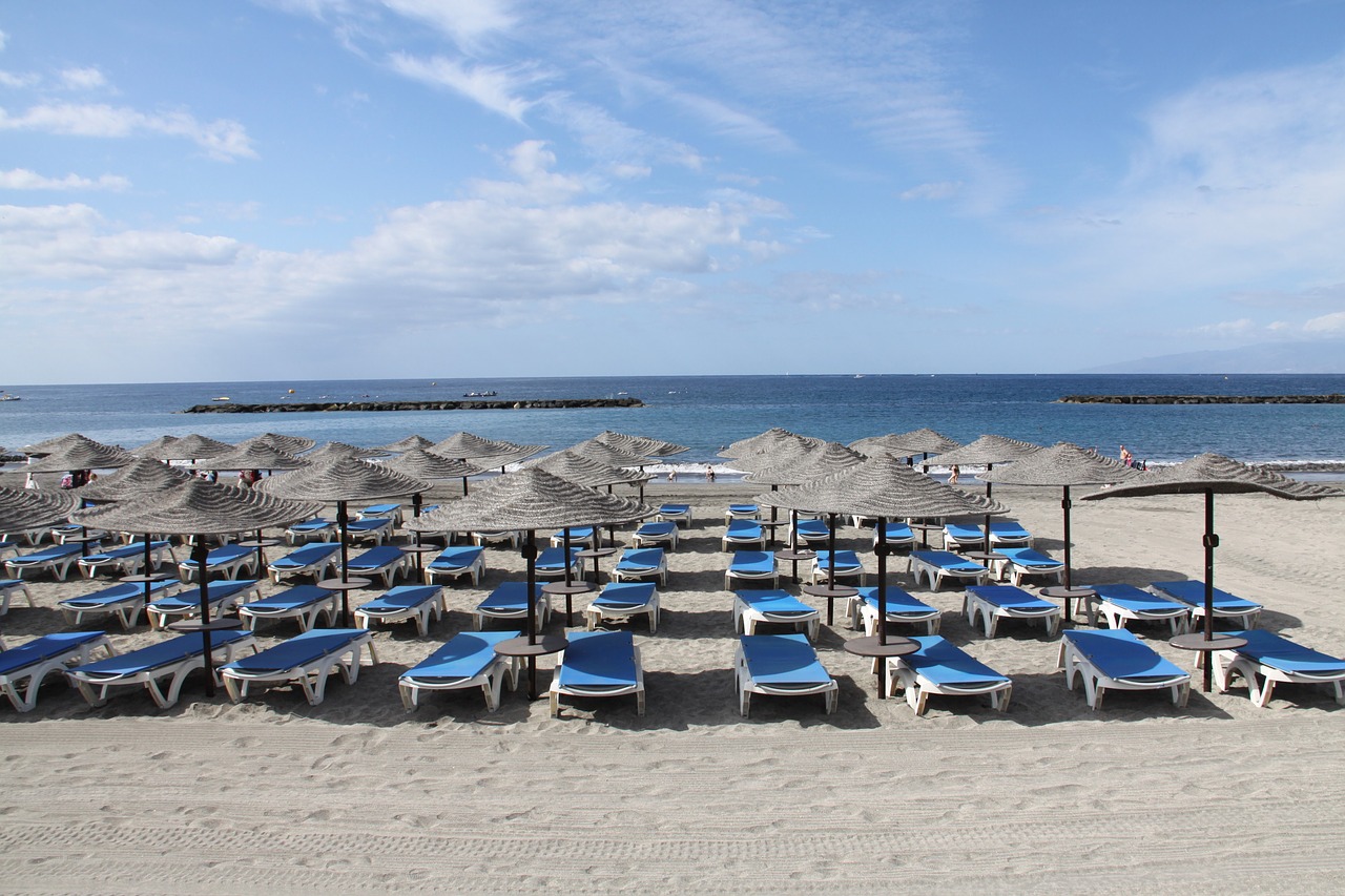 Image - sunbeds la caleta tenerife beach