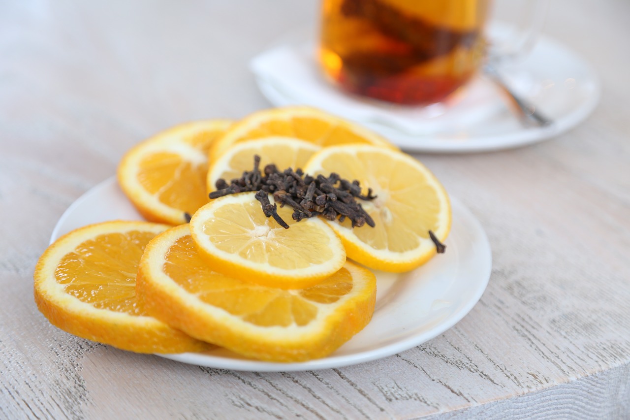 Image - saucer fruit citrus oranges lemon