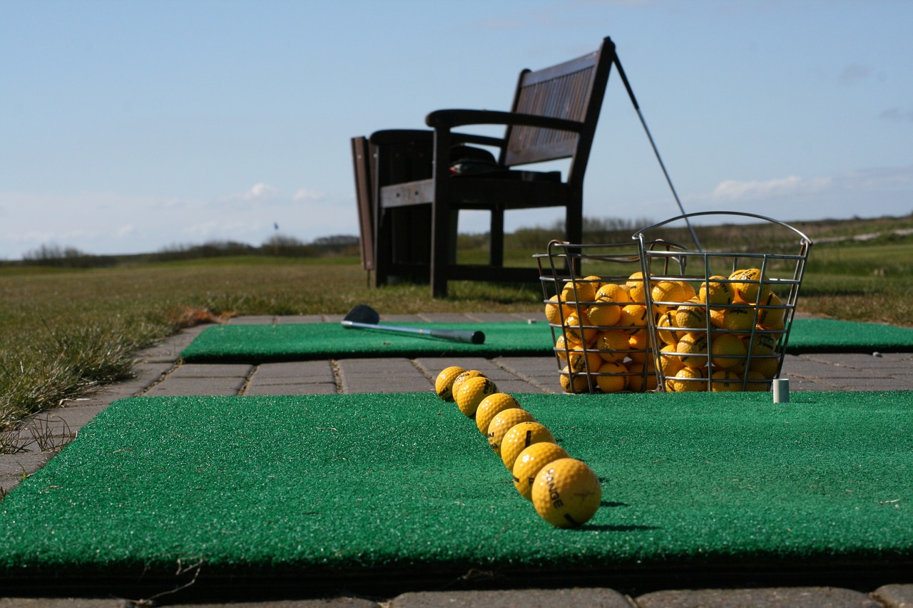 Image - golf driving range line up club