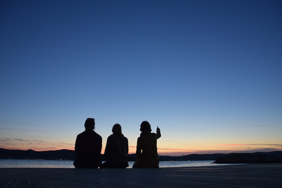 Image - sunset silhouette landscape