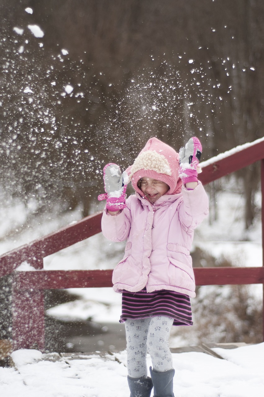 Image - throwing snowball winter snow fun