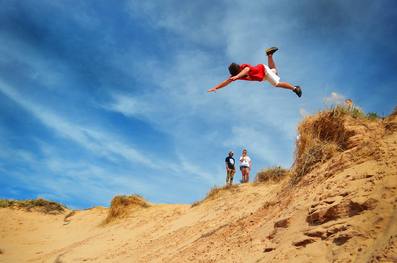 Image - jumping off diving fly high