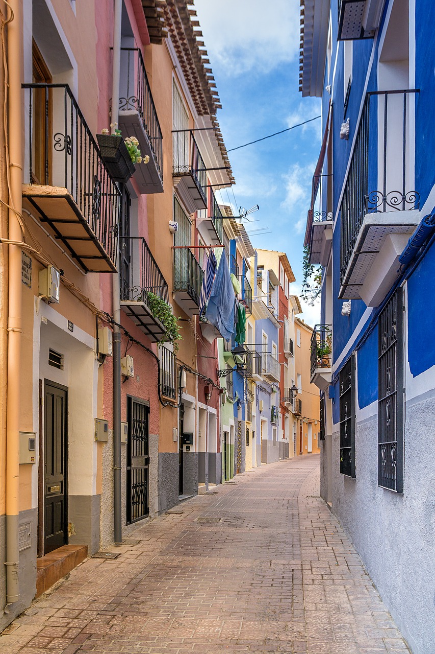 Image - travel road homes alley colorful