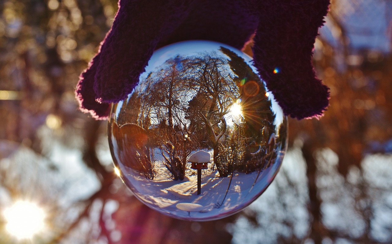 Image - glass ball mirroring transparent