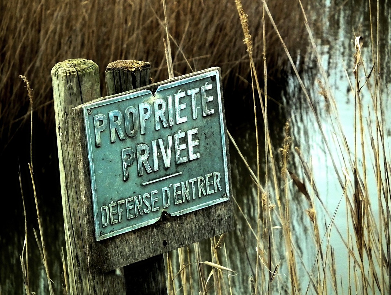 Image - panel forbidden private pond