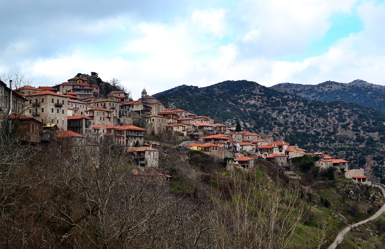 Image - mountain village panorama greece