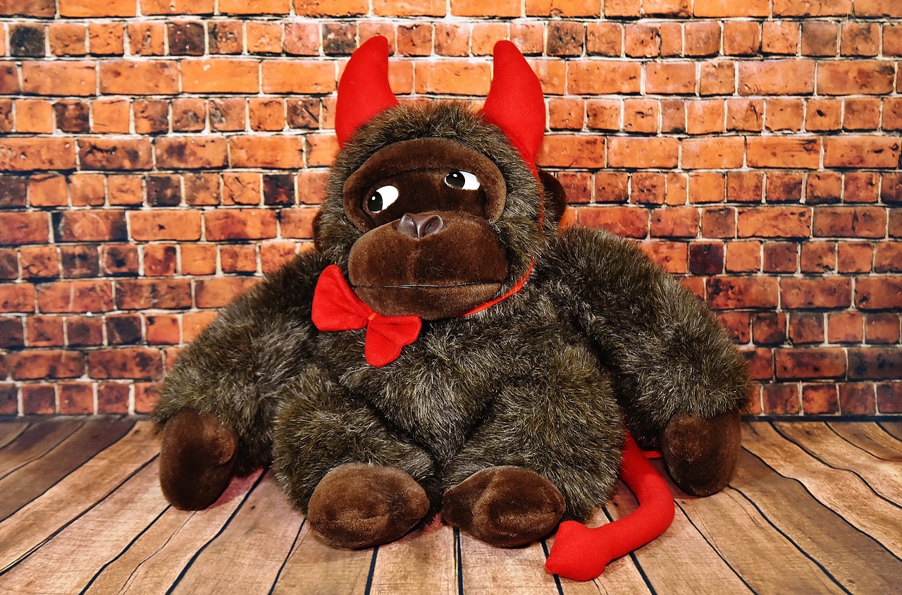 Image - soft toy monkey carnival devil