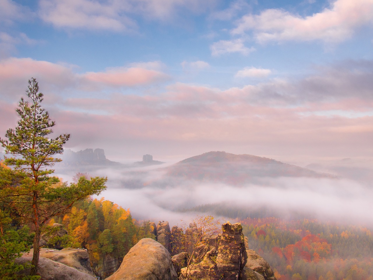 Image - mountains wintry autumn landscape