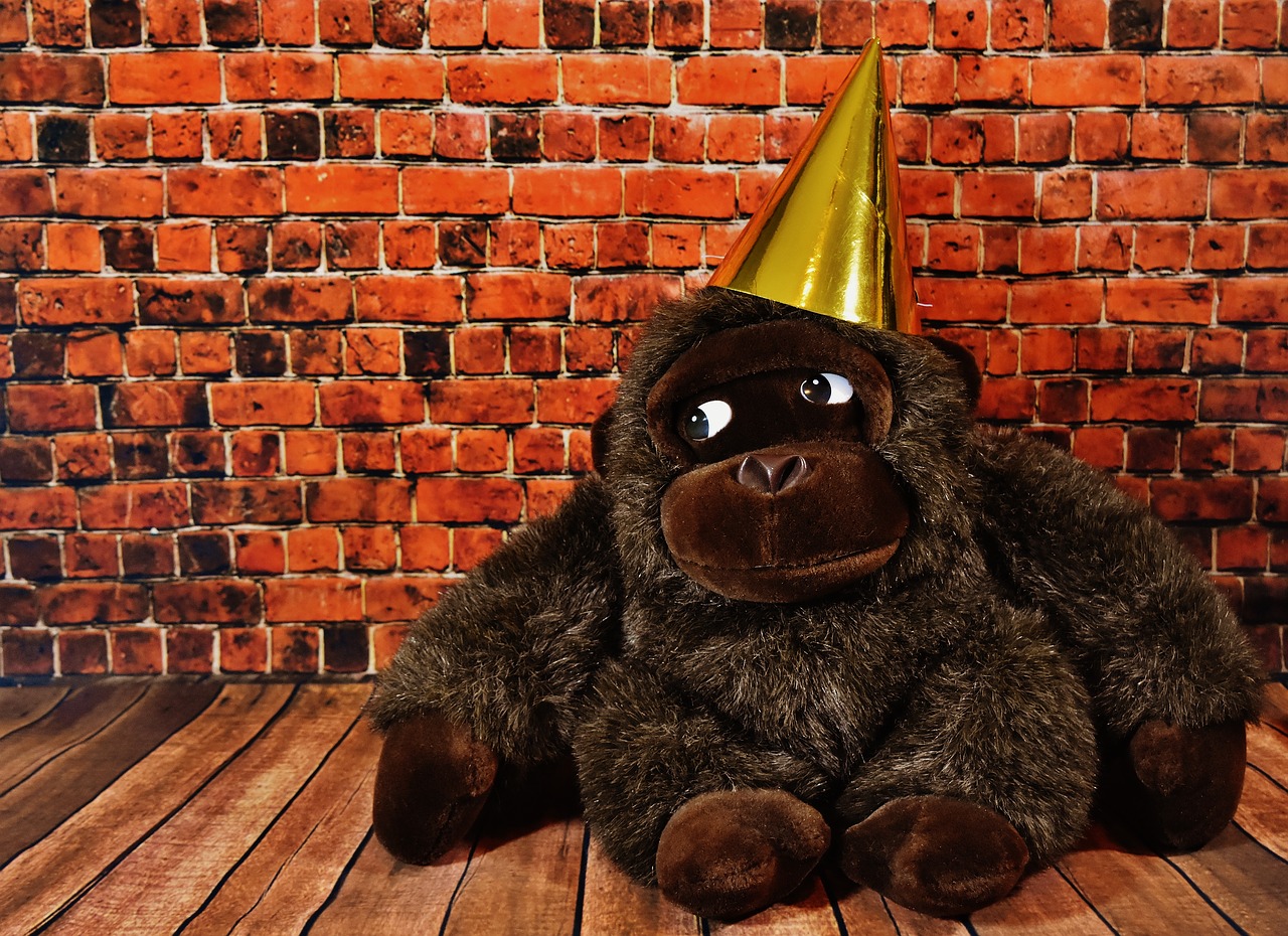 Image - birthday party party hat monkey