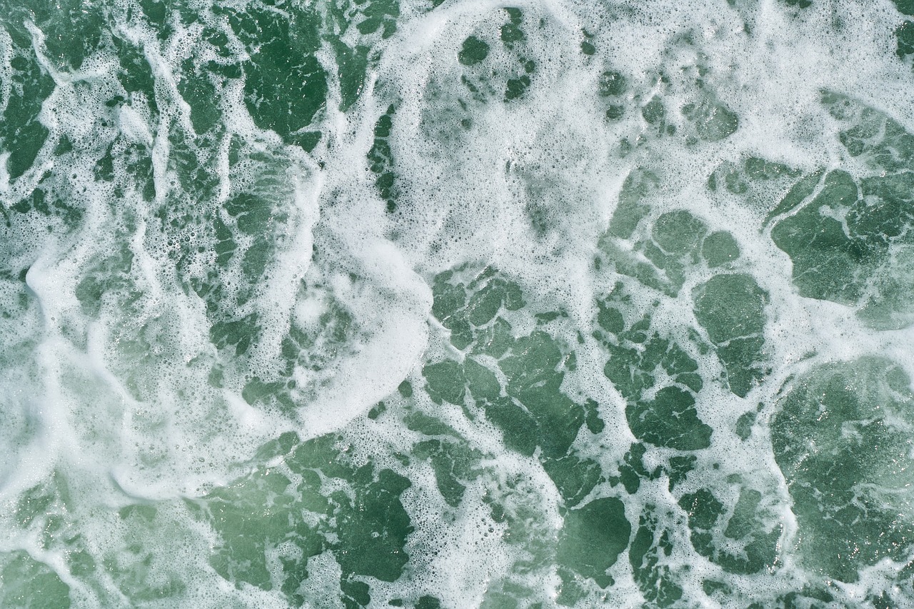 Image - wave see river ocean green white