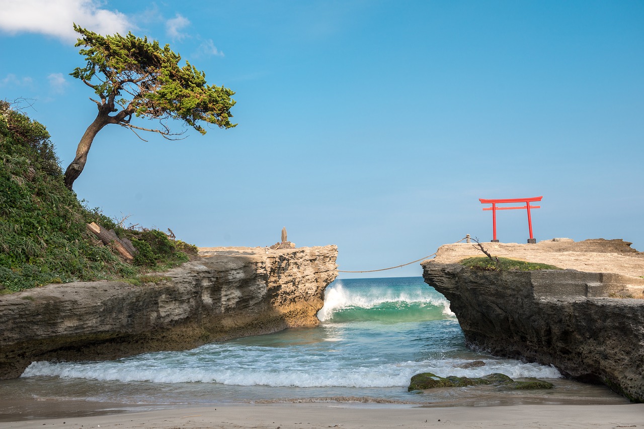 Image - beach torii izu peninsula shizuoka