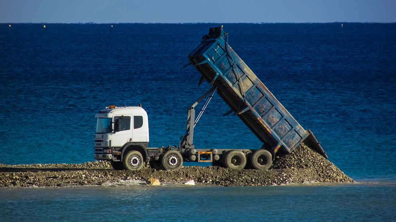 Image - truck lorry unload gravel