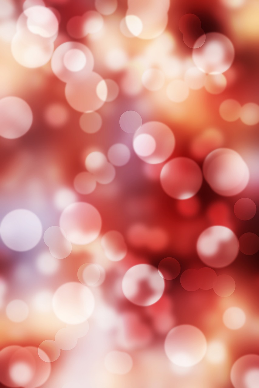 Image - bokeh pattern red lights glitter