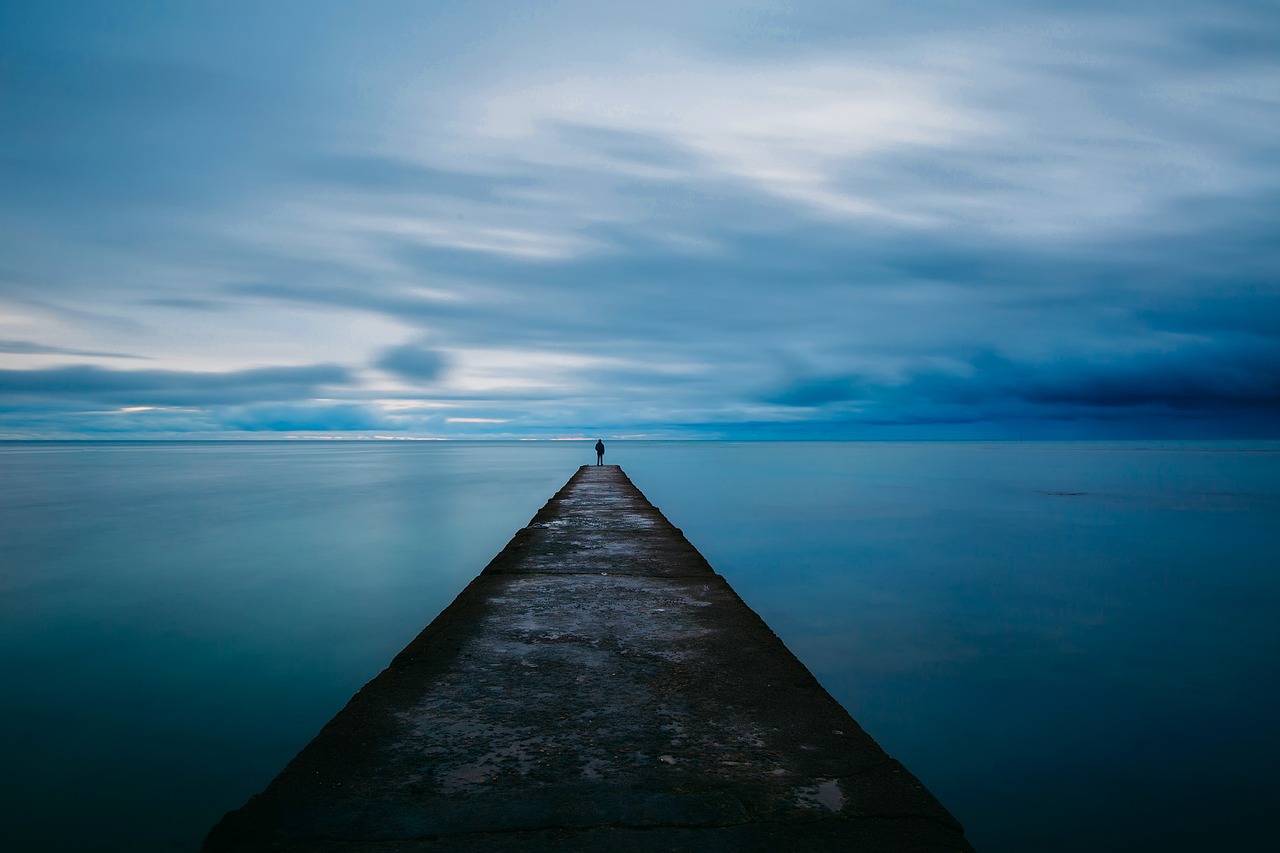 Image - france sunset dusk sky clouds sea