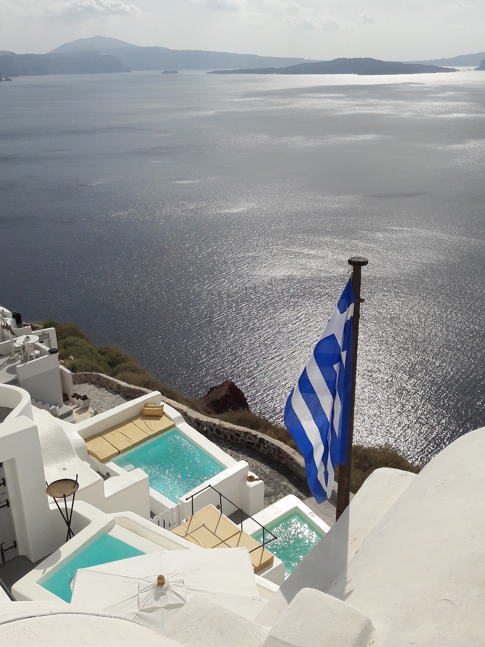 Image - greece sea swimming pool cyclades