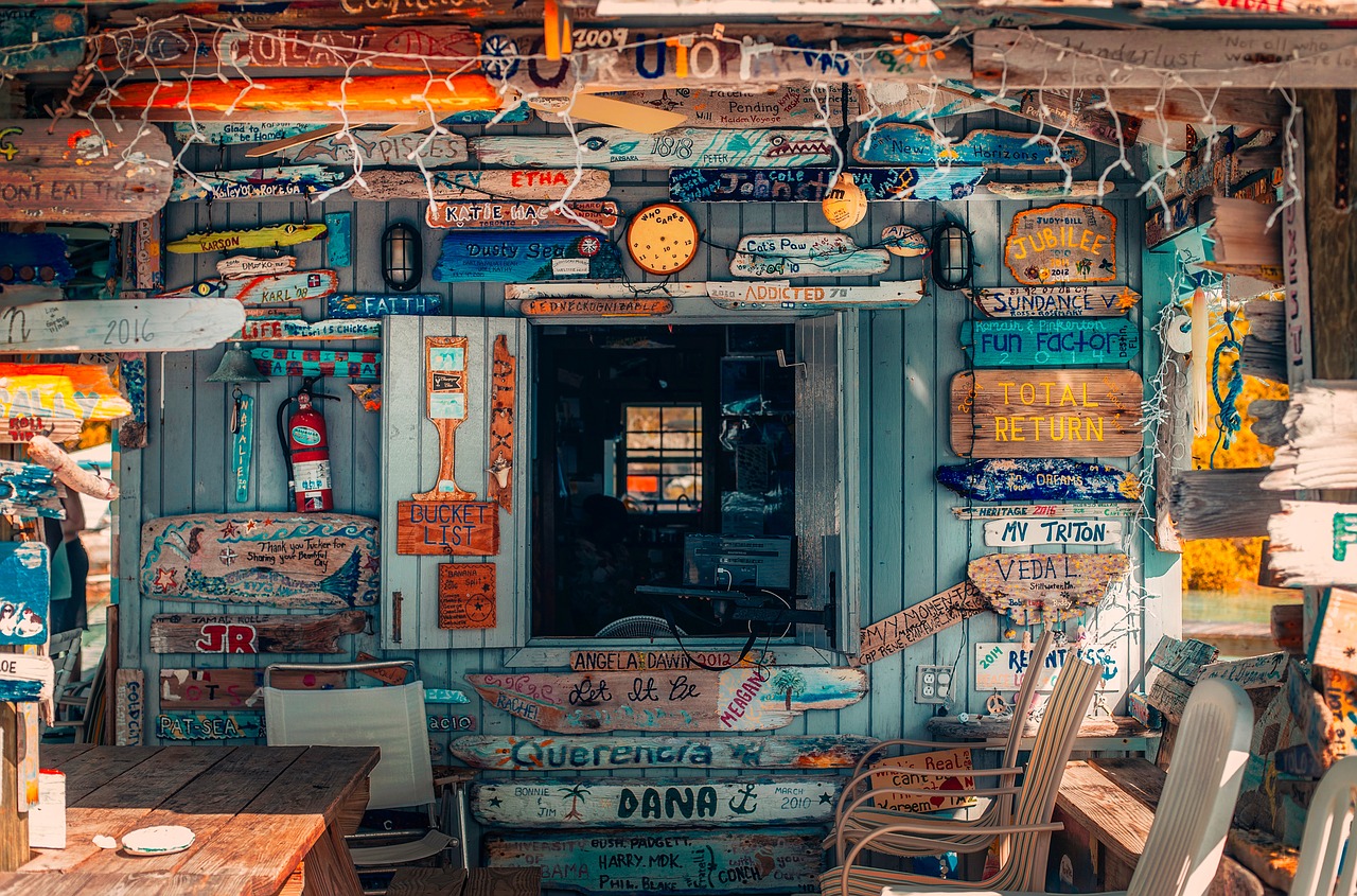 Image - bahamas shack signs old holiday