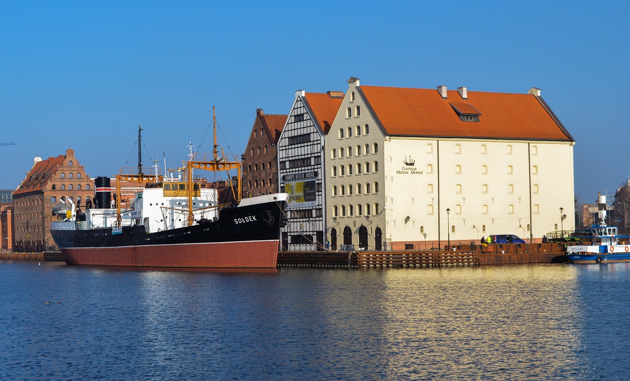 Image - ship river poland blue water