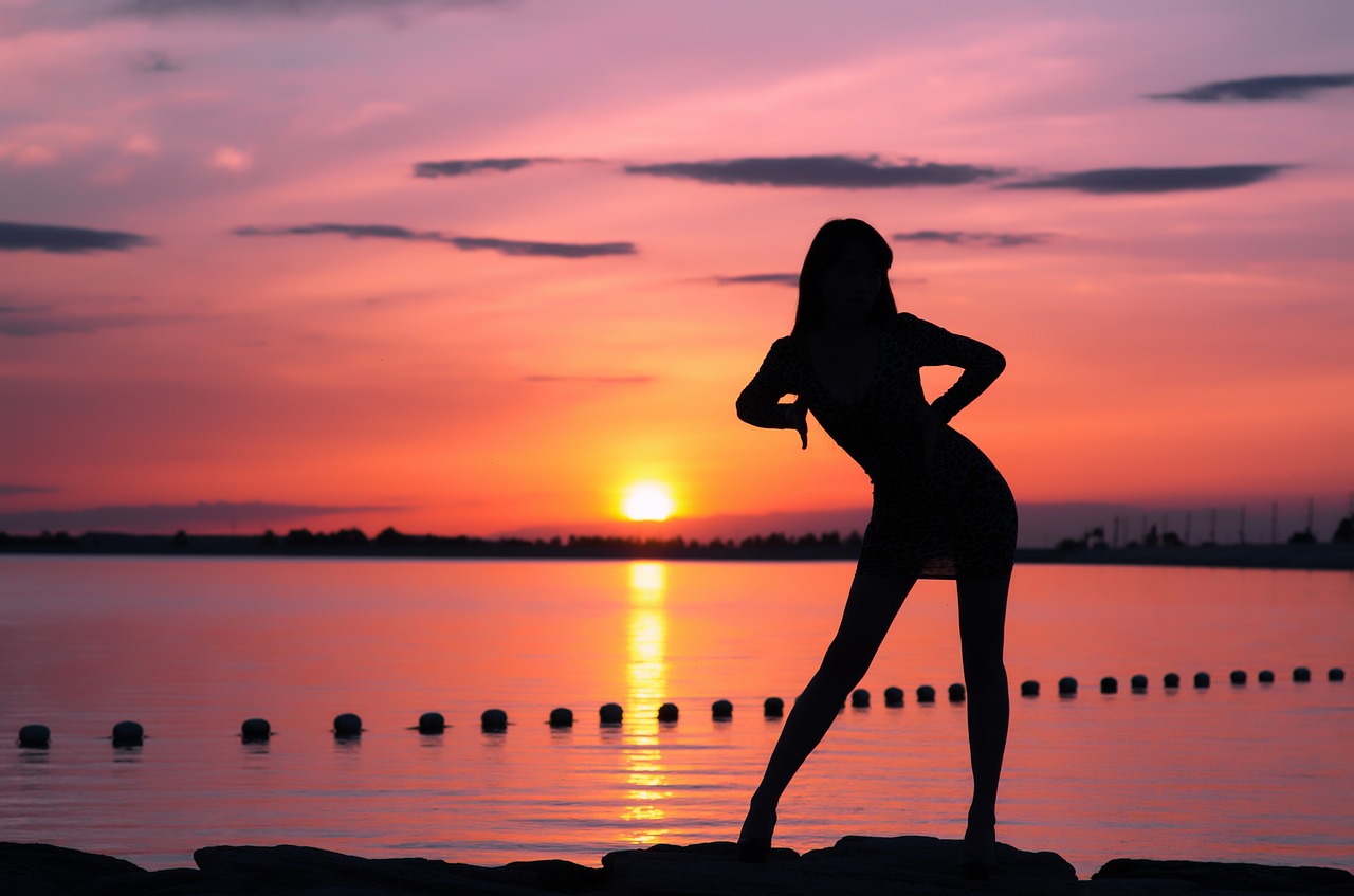 Image - profile sunset sunshine woman