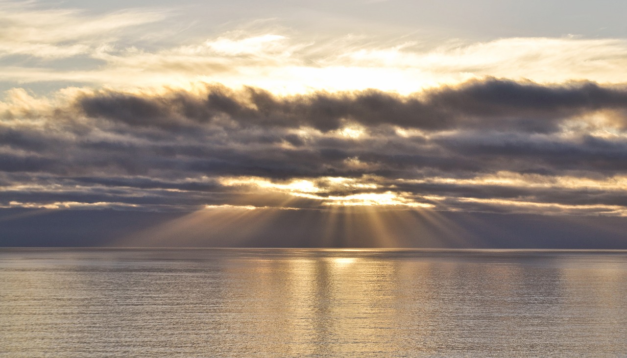 Image - sea sky sunset clouds chile sun