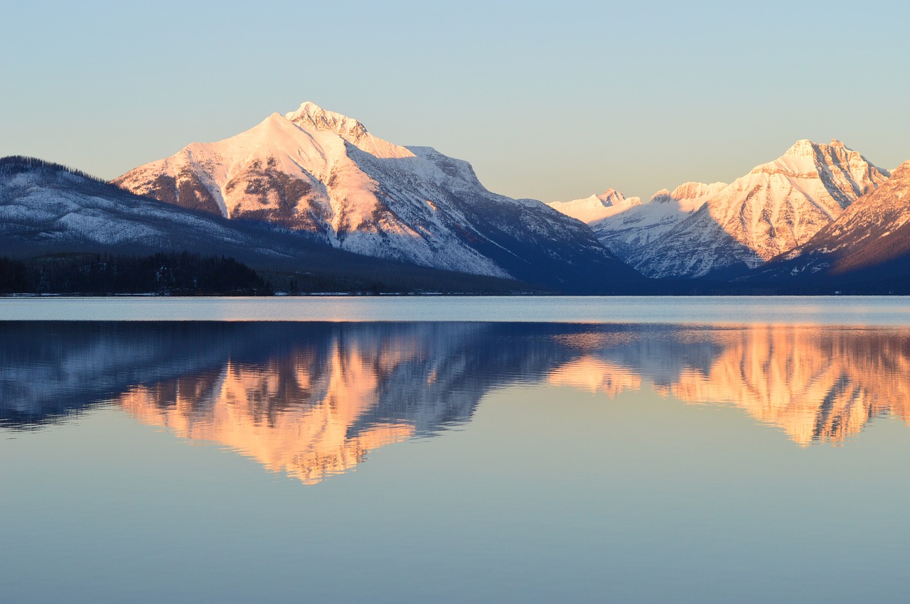 Image - lake mcdonald reflection landscape