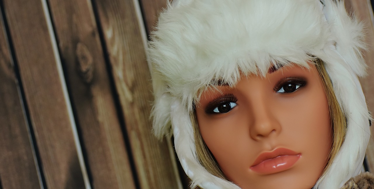 Image - winter cap white woman face doll