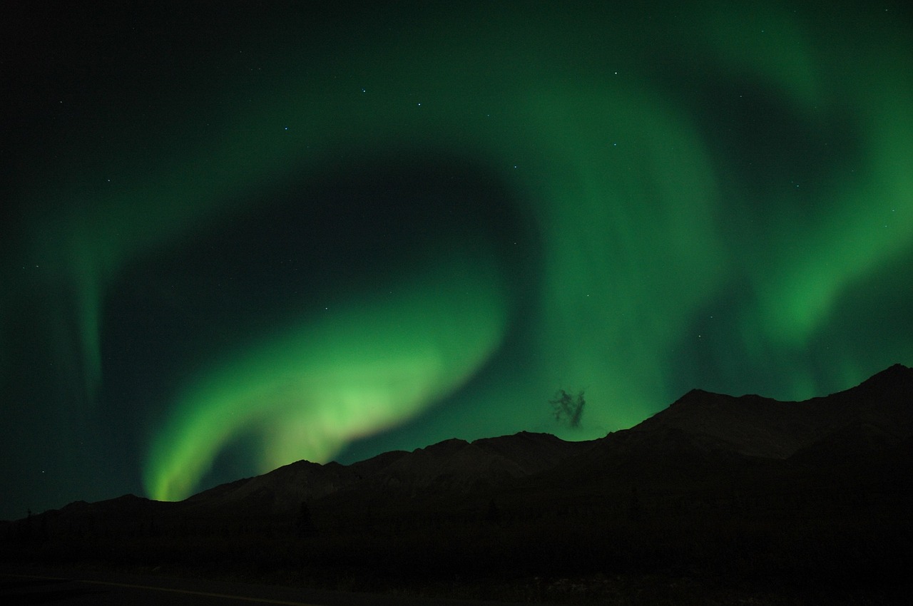 Image - aurora borealis northern lights sky