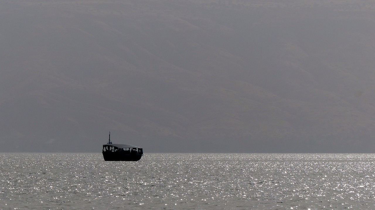 Image - lake tiberias dawn boat