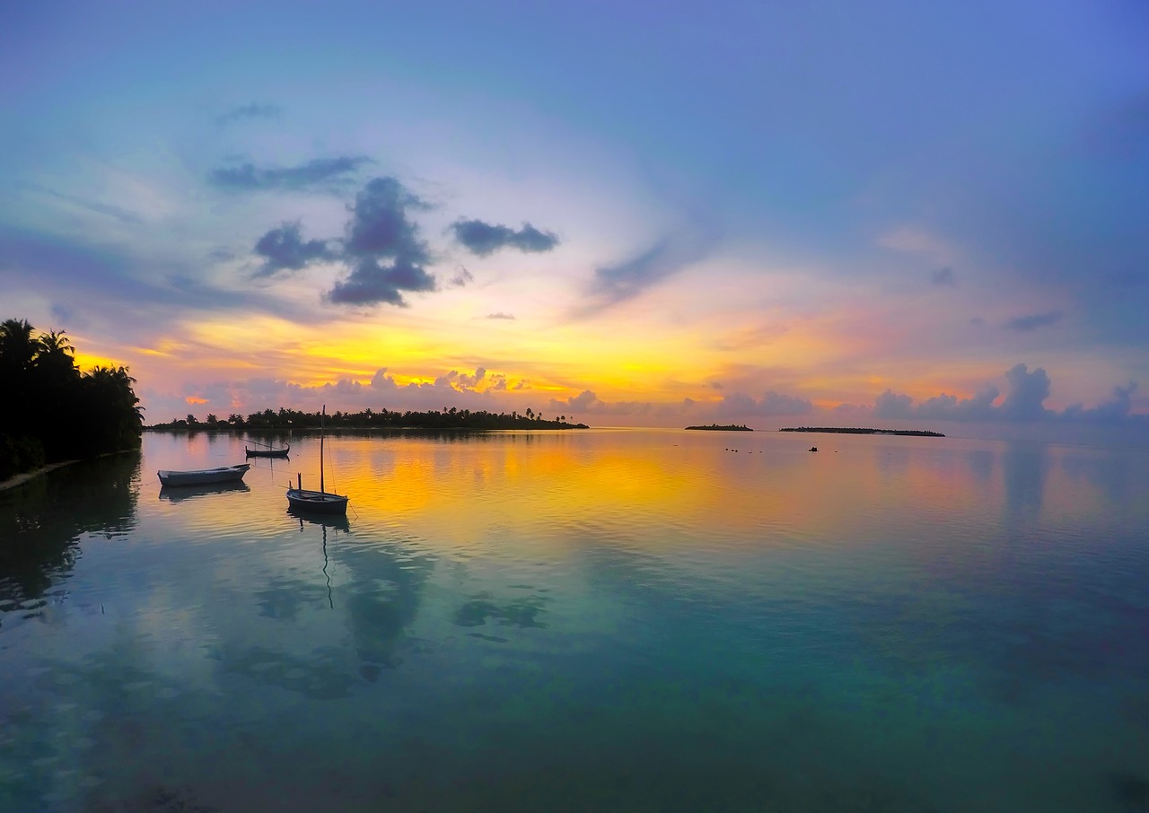 Image - sunset dusk sky clouds tropics