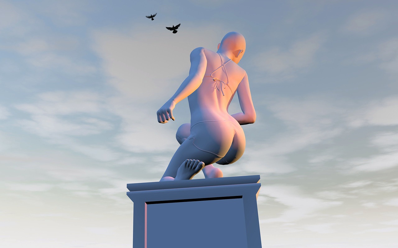 Image - woman sexy pose sky art monument